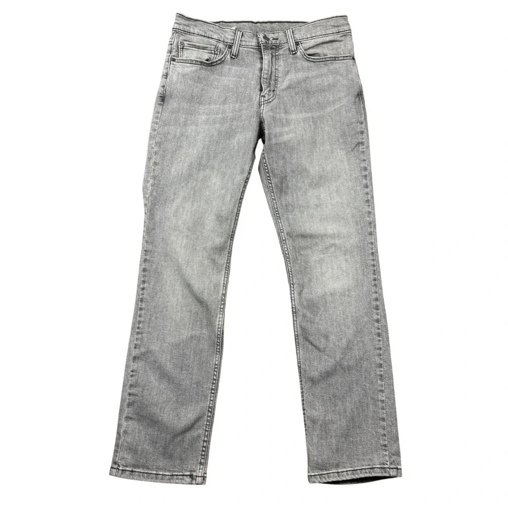 Levis 511 Slim Fit Grey Denim Jeans Mens 31x30 Stretch Faded Wash Minimalist